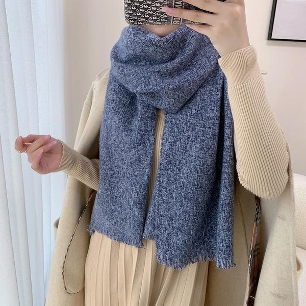 scarves fashion imitation cashmere women vintage solid scarf winter warm knitted casual tassel wild female shawl long wrap blanket, Blue;gray
scarves fashion imitation cashmere women vintage solid scarf winter warm knitted casual tassel wild female shawl long wrap blanket, Blue;gray