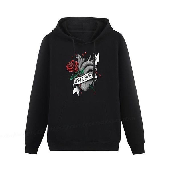 men's hoodies & sweatshirts love hurts funny fleece cotton oversize vintage long sleeve printed tees clothing pullover streetwear h, Black
men's hoodies & sweatshirts love hurts funny fleece cotton oversize vintage long sleeve printed tees clothing pullover streetwear h, Black