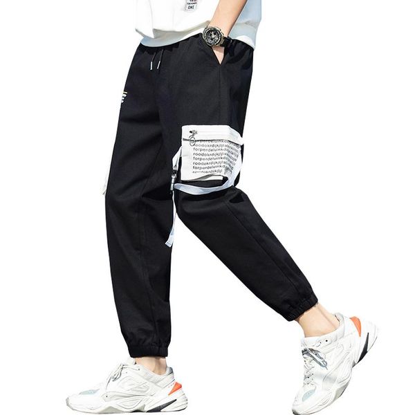 men's pants 2021 streetwear multi pockets casual men cargo shorts male track joggers ribbons man sweatpants, Black
men's pants 2021 streetwear multi pockets casual men cargo shorts male track joggers ribbons man sweatpants, Black