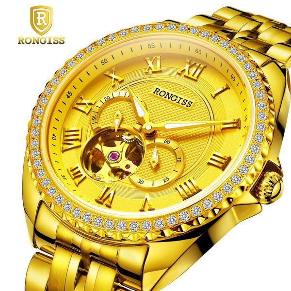 men's watch gold-plated 18k business male clock multi-function automatic mechanical tourbillon hollow man wristwatches, Slivery;brown
men's watch gold-plated 18k business male clock multi-function automatic mechanical tourbillon hollow man wristwatches, Slivery;brown