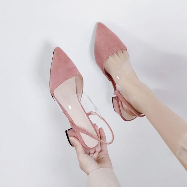transparent women sandals chunky block high heels shoes 2021 summer flock pointed toe office ladies party date plus size, Black
transparent women sandals chunky block high heels shoes 2021 summer flock pointed toe office ladies party date plus size, Black