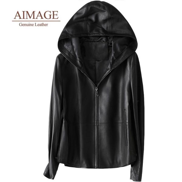 women's leather & faux 2021 women 100% genuine shorts stylish sheepskin hooded zipper soft classic streetwear casacas para mujer size 3, Black
women's leather & faux 2021 women 100% genuine shorts stylish sheepskin hooded zipper soft classic streetwear casacas para mujer size 3, Black
