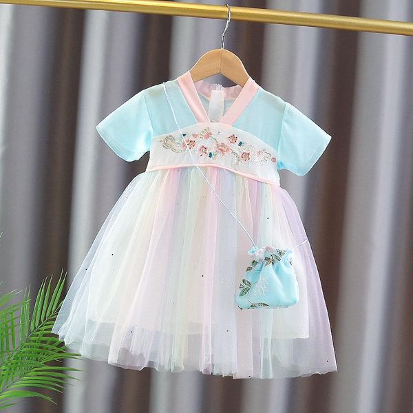 girl's dresses summer chinese style vintage children kids short sleeve floral print mesh princess birthday party baby girls dress + bag, Red;yellow
girl's dresses summer chinese style vintage children kids short sleeve floral print mesh princess birthday party baby girls dress + bag, Red;yellow