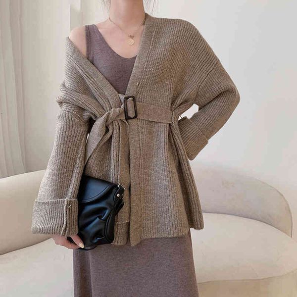 women's knits & tees suéter feminino de malha, cardigan manga longa com cinto, cote em v, moda outono e inverno para mulheres fwrb, White
women's knits & tees suéter feminino de malha, cardigan manga longa com cinto, cote em v, moda outono e inverno para mulheres fwrb, White
