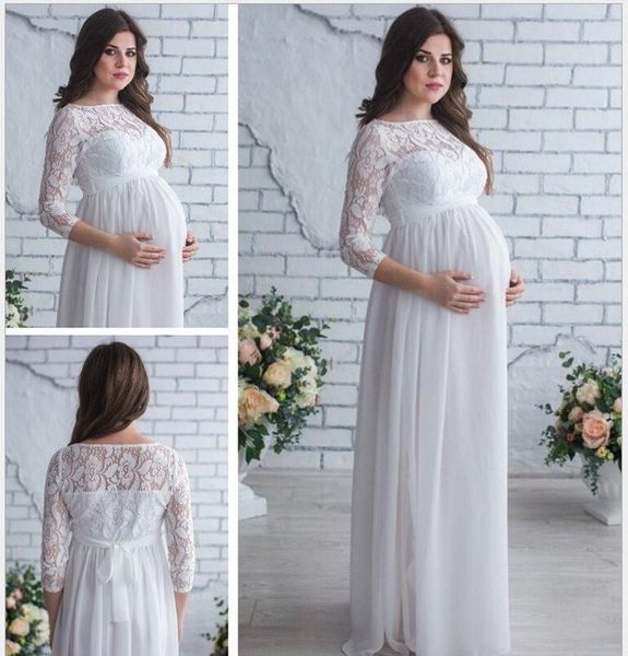splicing long-sleeved maternity evening dress lace loose tail for pregnant women casual fashion dresses, White
splicing long-sleeved maternity evening dress lace loose tail for pregnant women casual fashion dresses, White