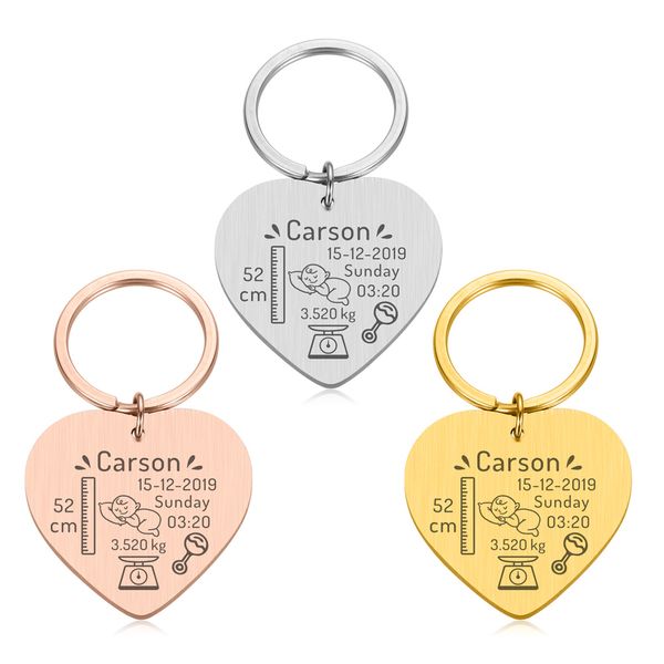 10Pieces/Lot Baby Keychain Newborn Baby Keyring New Dad Mom Gift Baby Commemorate Gift Personalized Name Date of Birth Weight Time Height
10Pieces/Lot Baby Keychain Newborn Baby Keyring New Dad Mom Gift Baby Commemorate Gift Personalized Name Date of Birth Weight Time Height