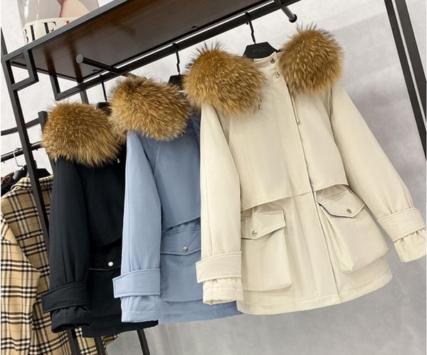 fitaylor winter jacket women large natural fox fur white duck down coat thick parkas warm sash tie up zipper down snow outerwear, Black
fitaylor winter jacket women large natural fox fur white duck down coat thick parkas warm sash tie up zipper down snow outerwear, Black