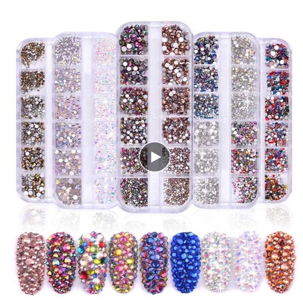 nail art decorations 1 box multi size glass rhinestones mixed colors flat-back ab crystal strass 3d charm gems diy manicure, Silver;gold
nail art decorations 1 box multi size glass rhinestones mixed colors flat-back ab crystal strass 3d charm gems diy manicure, Silver;gold