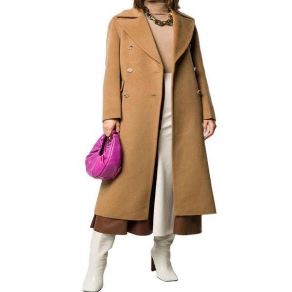 women's wool & blends autumn winter lapel long sleeve double breasted solid color woolen coat women fashion simple straight loose overc, Black
women's wool & blends autumn winter lapel long sleeve double breasted solid color woolen coat women fashion simple straight loose overc, Black