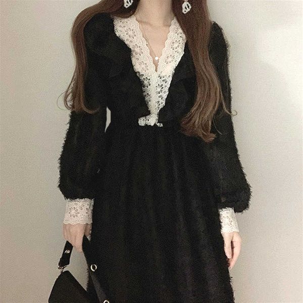 casual dresses elegant vintage women v-neck lace high waist korean spring party office long sleeve female chic 3ogu, Black;gray
casual dresses elegant vintage women v-neck lace high waist korean spring party office long sleeve female chic 3ogu, Black;gray