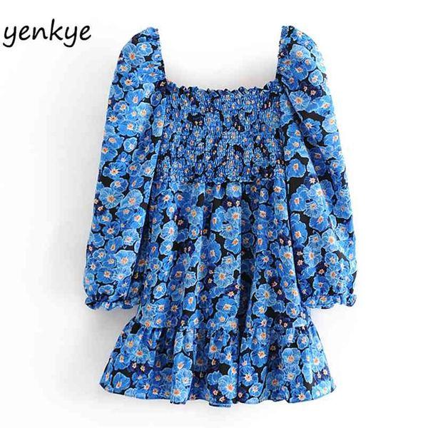 vintage blue floral print dress women lantern sleeve square neck a-line modern female holiday summer mini chiffon 210514, Black;gray
vintage blue floral print dress women lantern sleeve square neck a-line modern female holiday summer mini chiffon 210514, Black;gray
