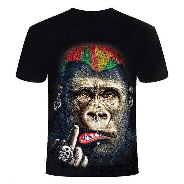 men's t-shirts 3d animal tshirt funny monkey gorilla short sleeve alternative hip hop harajuku streetwear t shirt men summer 8r3e, White;black
men's t-shirts 3d animal tshirt funny monkey gorilla short sleeve alternative hip hop harajuku streetwear t shirt men summer 8r3e, White;black