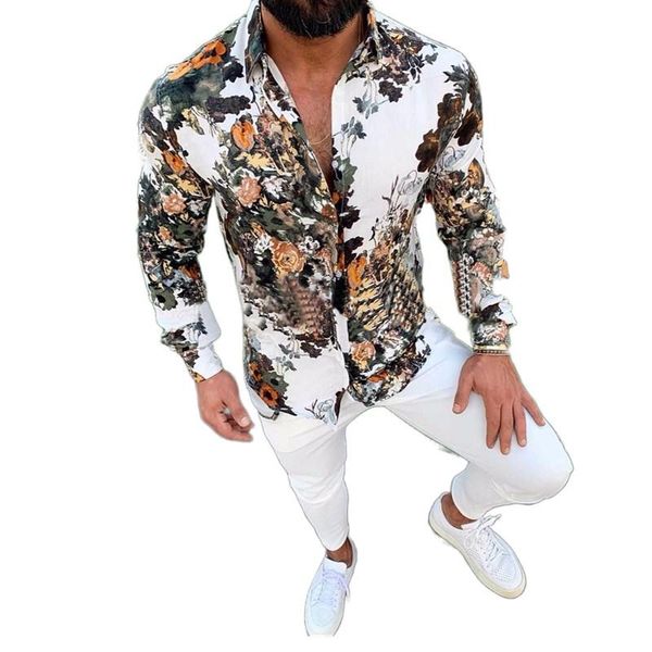 men's casual long-sleeved shirt fashion flowers 3d printed lapel stand-collar slim-fit party single-breasted dress shirts, White;black
men's casual long-sleeved shirt fashion flowers 3d printed lapel stand-collar slim-fit party single-breasted dress shirts, White;black