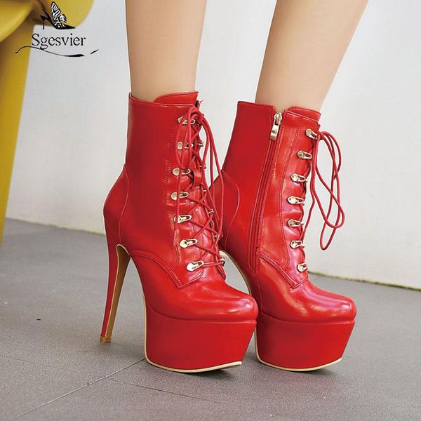 boots sgesvier booties women autumn winter red white black bridal wedding party ankle high heel platform plain shoes
boots sgesvier booties women autumn winter red white black bridal wedding party ankle high heel platform plain shoes
