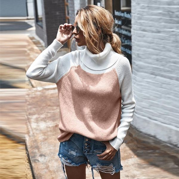 loose turtleneck knitted sweater women jumpers long sleeve woman pullovers sweaters casual autumn winter color block d30 women's, White;black
loose turtleneck knitted sweater women jumpers long sleeve woman pullovers sweaters casual autumn winter color block d30 women's, White;black