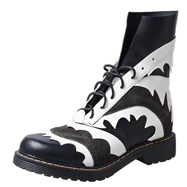 boots brand 100% real leather ankle women winter casual mixed color lace up ladies platform zapatos plus size, Black
boots brand 100% real leather ankle women winter casual mixed color lace up ladies platform zapatos plus size, Black