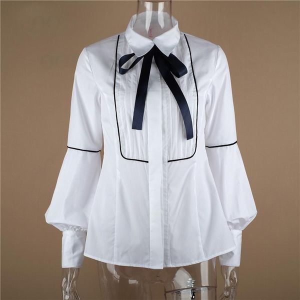 fashion women long lantern sleeve plus size autumn bow sleeves loose blouse ladies women's shirt blouses & shirts, White
fashion women long lantern sleeve plus size autumn bow sleeves loose blouse ladies women's shirt blouses & shirts, White