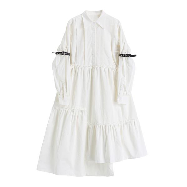 autumn and winter leather button design high waist slim solid irregular ruffles shirt mid long dresses for women 210421, Black;gray
autumn and winter leather button design high waist slim solid irregular ruffles shirt mid long dresses for women 210421, Black;gray