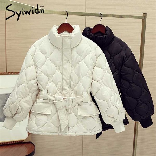 syiwidii jacket coat women autumn winter korean fashion argyle elegant outerwear with belt black cotton pad female parkas 211216
syiwidii jacket coat women autumn winter korean fashion argyle elegant outerwear with belt black cotton pad female parkas 211216