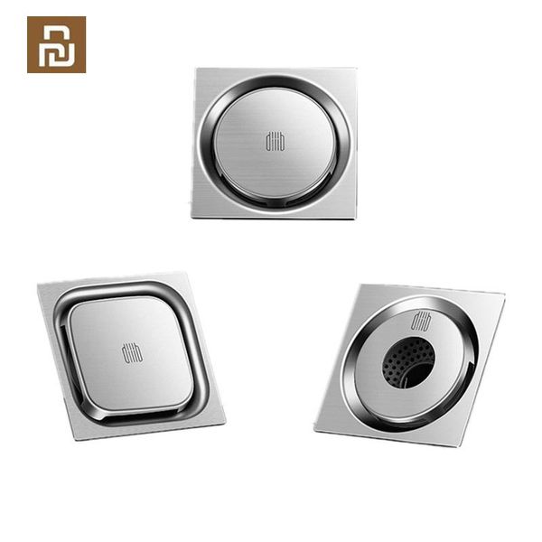 

smart home control diiib floor drain deodorant insect proof stainless steel swirling drainage kitchen bathroom anti-blocking filter