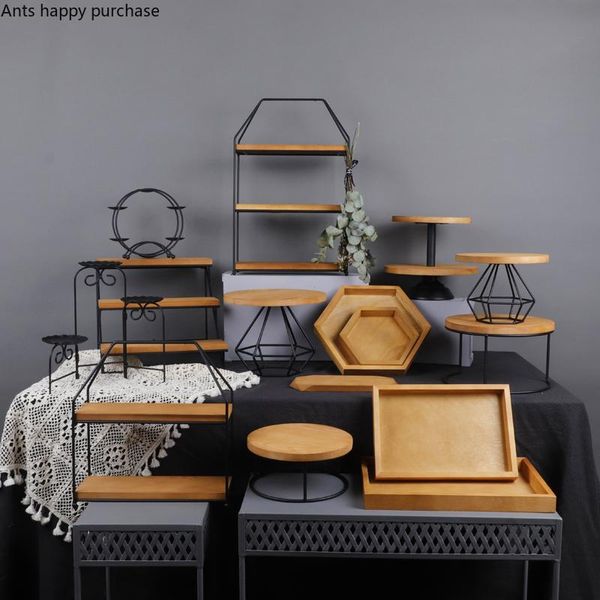 european style wooden metal high foot cake stand dessert table decoration round decorating tools foldable display other bakeware
european style wooden metal high foot cake stand dessert table decoration round decorating tools foldable display other bakeware
