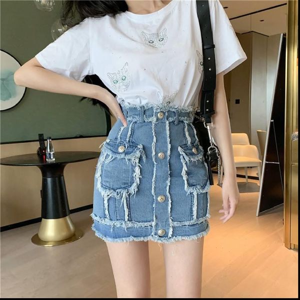 womens skirts summer women high waist denim skirt fringed single breasted tassel bag hip drop good quality, Black
womens skirts summer women high waist denim skirt fringed single breasted tassel bag hip drop good quality, Black