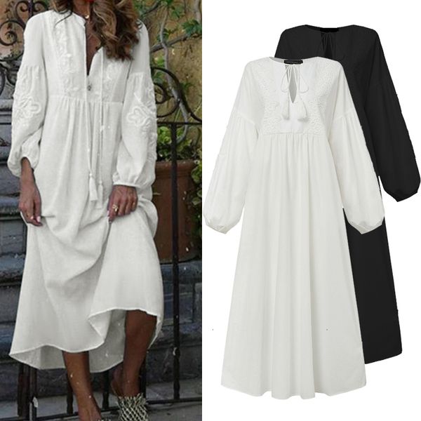 casual dresses dresses bohemian solid lace dress women's spring sundress puff sleeve maxi vestidos female v neck robe plus s u7xm, Black;gray
casual dresses dresses bohemian solid lace dress women's spring sundress puff sleeve maxi vestidos female v neck robe plus s u7xm, Black;gray
