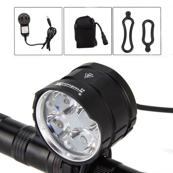 waterproof 8000lm 4x xm-l t6 led front bicycle headlight bike headlamp+6400mah rechargeable battery +charger lights
waterproof 8000lm 4x xm-l t6 led front bicycle headlight bike headlamp+6400mah rechargeable battery +charger lights