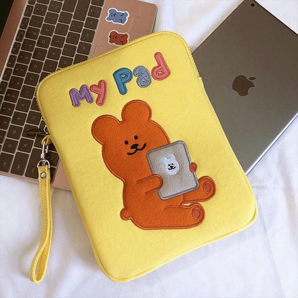 fashion korean ins yellow bear cosmetic bags lap11 12 13 ipad sleeve case for macbook air pro 15
fashion korean ins yellow bear cosmetic bags lap11 12 13 ipad sleeve case for macbook air pro 15
