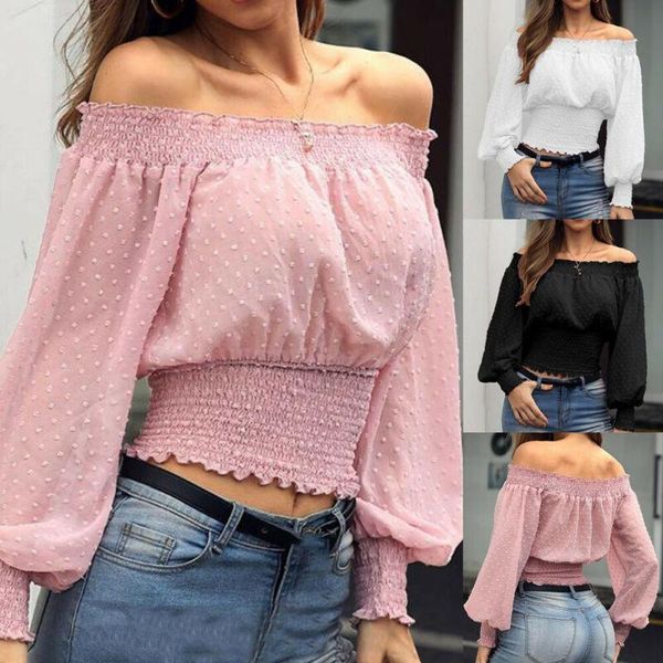 spring ruffles solid chiffon white blouse shirt off shoulder crop long sleeve blouses women's & shirts
spring ruffles solid chiffon white blouse shirt off shoulder crop long sleeve blouses women's & shirts