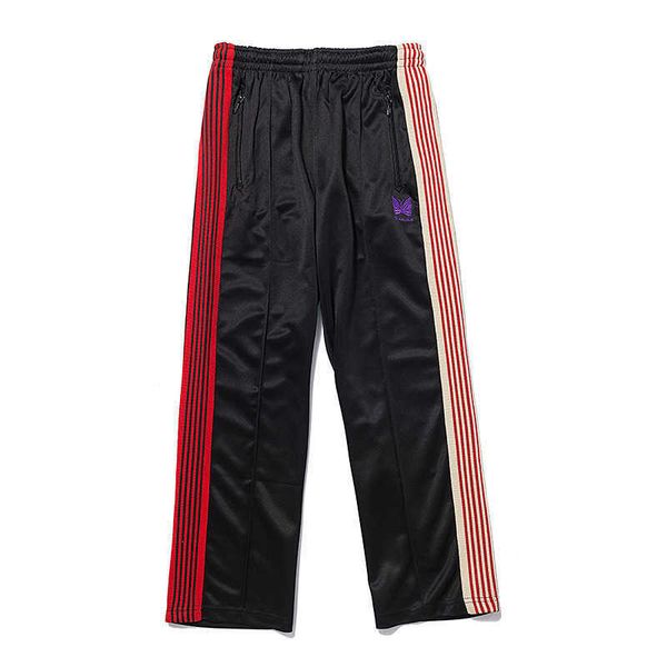 men's pants needles butterfly embroidery side webbing stitching casual 21ss new men's and women's co branded sports pants, Black
men's pants needles butterfly embroidery side webbing stitching casual 21ss new men's and women's co branded sports pants, Black