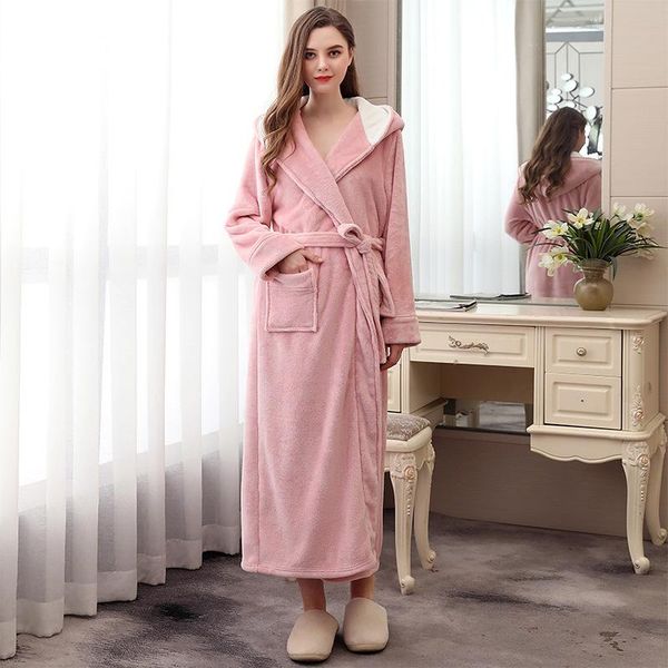 women's sleepwear robes for women fluffy flannel bathrobe solid cardigan belt pocket hooded robe thick warm fashion upscale homewear wi, Black;red
women's sleepwear robes for women fluffy flannel bathrobe solid cardigan belt pocket hooded robe thick warm fashion upscale homewear wi, Black;red