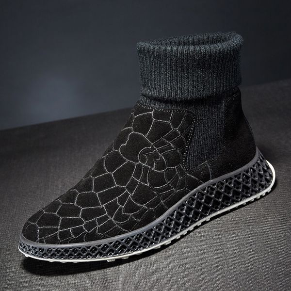 winter leather high martin casual plush warm snow men's cotton shoes tid0e boots, Black
winter leather high martin casual plush warm snow men's cotton shoes tid0e boots, Black
