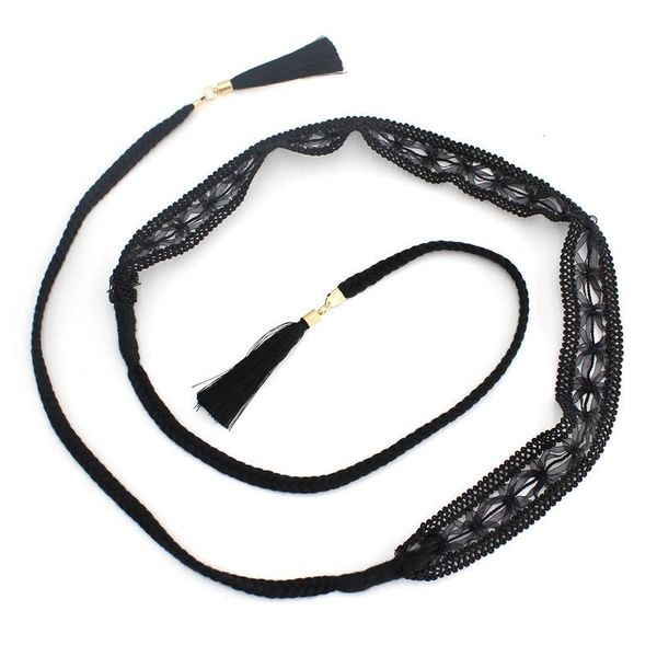 belts cotton thread women's waist rope 2021 japanese and korean version of woven tassels dress lace decoration knotted, Black;brown
belts cotton thread women's waist rope 2021 japanese and korean version of woven tassels dress lace decoration knotted, Black;brown