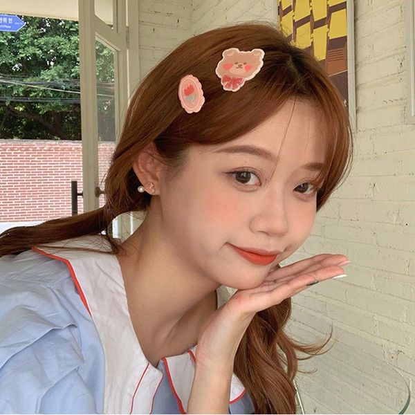hair accessories sweet love flower bear color hairpin temperament versatile girl side clip duck beak lovely set, Slivery;white
hair accessories sweet love flower bear color hairpin temperament versatile girl side clip duck beak lovely set, Slivery;white