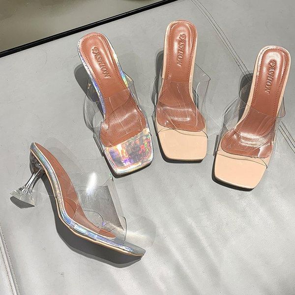 fashion high heels sandals shoes pvc transparent crystal sun flowers buckle womens slippers summer square toe ladies, Black
fashion high heels sandals shoes pvc transparent crystal sun flowers buckle womens slippers summer square toe ladies, Black