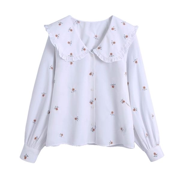 elegant women floral embroidery shirts fashion ladies white peter pan collar streetwear female chic blouses 210527
elegant women floral embroidery shirts fashion ladies white peter pan collar streetwear female chic blouses 210527