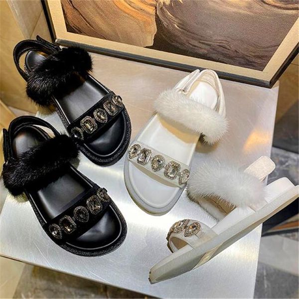sandals s womens round toe mink hair thick-bottomed heightening shoes women summer wear rhinestone leather slippers, Black
sandals s womens round toe mink hair thick-bottomed heightening shoes women summer wear rhinestone leather slippers, Black