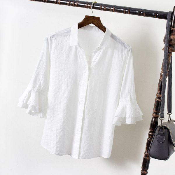 summer flare sleeves white shirts loose women with low neckline on casual cotton blouses female plus size d393
summer flare sleeves white shirts loose women with low neckline on casual cotton blouses female plus size d393