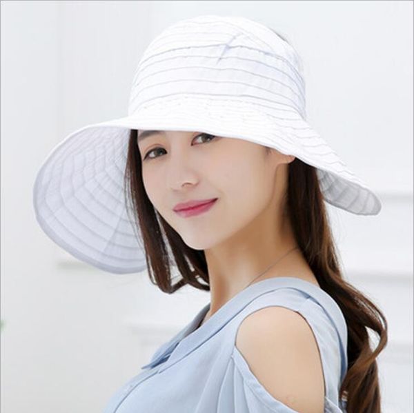 women's summer foldable sunhat hat dmcm100a outing pure color empty sunscreen beach hat caps wide brim hats, Blue;gray
women's summer foldable sunhat hat dmcm100a outing pure color empty sunscreen beach hat caps wide brim hats, Blue;gray