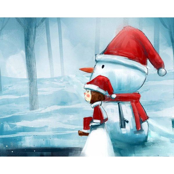 modern snowman and girl diy oil painting by numbers acrylic paint on canvas for wall art paintings
modern snowman and girl diy oil painting by numbers acrylic paint on canvas for wall art paintings