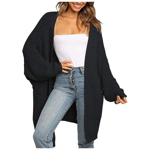 women's knits & tees autumn and winter solid jumpers cardigan full sleeve shawl loose long knitted sweater with pocket women, White
women's knits & tees autumn and winter solid jumpers cardigan full sleeve shawl loose long knitted sweater with pocket women, White