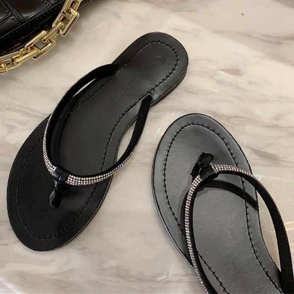 rhinestone flip flips genuine leather insole slippers round toe summer beach slides 2021 dress flat shoes brand simple, Black
rhinestone flip flips genuine leather insole slippers round toe summer beach slides 2021 dress flat shoes brand simple, Black
