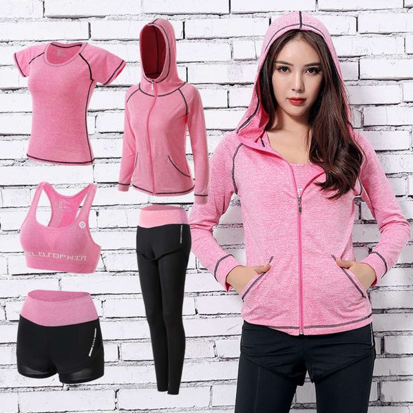 spring and tracksuits women's summer yoga suit 2021 running long sve hooded quick dry fitns five piece set, Gray
spring and tracksuits women's summer yoga suit 2021 running long sve hooded quick dry fitns five piece set, Gray