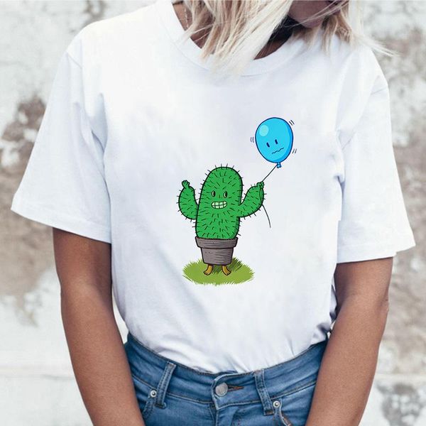 women's t-shirt cactus balloon print ladies fashion harajuku short-sleeved white personality female top
women's t-shirt cactus balloon print ladies fashion harajuku short-sleeved white personality female top