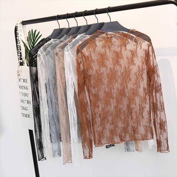 korean summer floral embroidery womens shirts vintage mesh lace transparent long sleeve blouses ladies female, White
korean summer floral embroidery womens shirts vintage mesh lace transparent long sleeve blouses ladies female, White