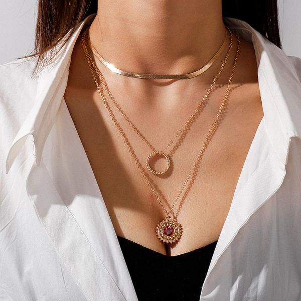 chains trendy circle crystal sun pendant necklaces for women fashion chunky snake chain femme jewelry brincos accessories, Silver
chains trendy circle crystal sun pendant necklaces for women fashion chunky snake chain femme jewelry brincos accessories, Silver