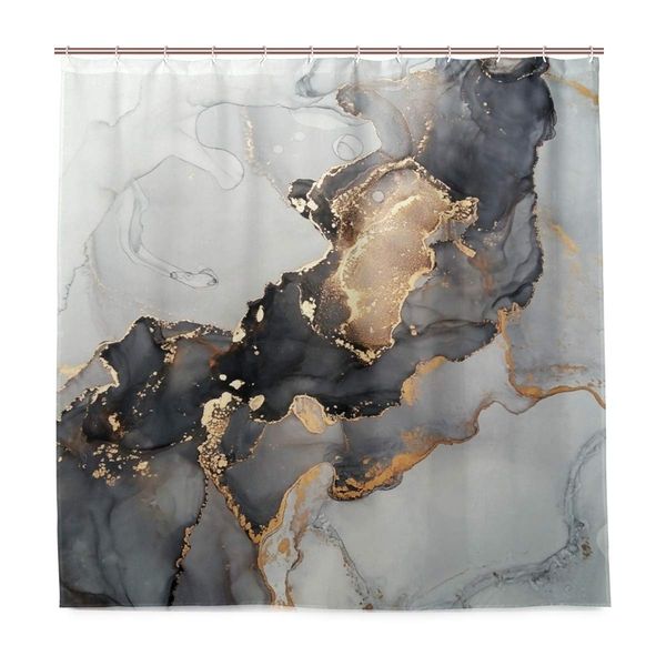 marble gold shower curtain bathroom decor set with hook waterproof without chemical odor-clear 72 x 72 inches 2030396
marble gold shower curtain bathroom decor set with hook waterproof without chemical odor-clear 72 x 72 inches 2030396