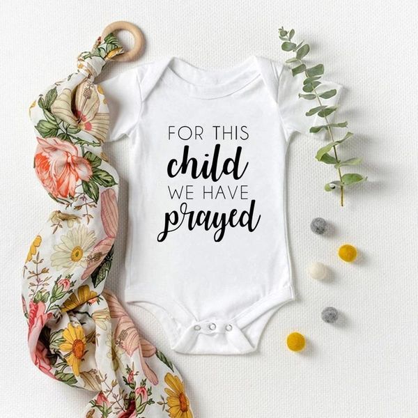 rompers for this child we have prayed born bodysuits 100% cotton body boys girls short sleeve infant ropa outfits, Blue
rompers for this child we have prayed born bodysuits 100% cotton body boys girls short sleeve infant ropa outfits, Blue
