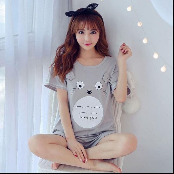 summer short sleeve womens sleepwears pajama sets cute girls cartoon totoro shorts sleepwear homewear pijama mujer home clothes, Black;red
summer short sleeve womens sleepwears pajama sets cute girls cartoon totoro shorts sleepwear homewear pijama mujer home clothes, Black;red